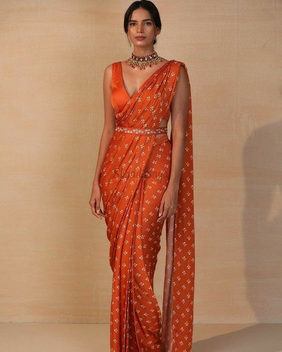 Belted saree drape by StarBridals